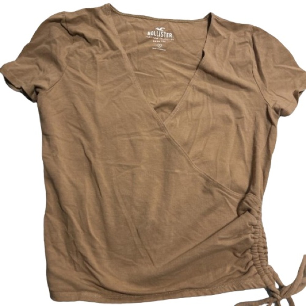 Hollister brown baby tee size large